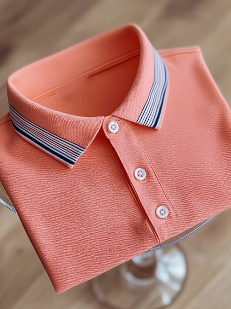 Camisa polo ejecutivo casual Button de manga corta para hombre