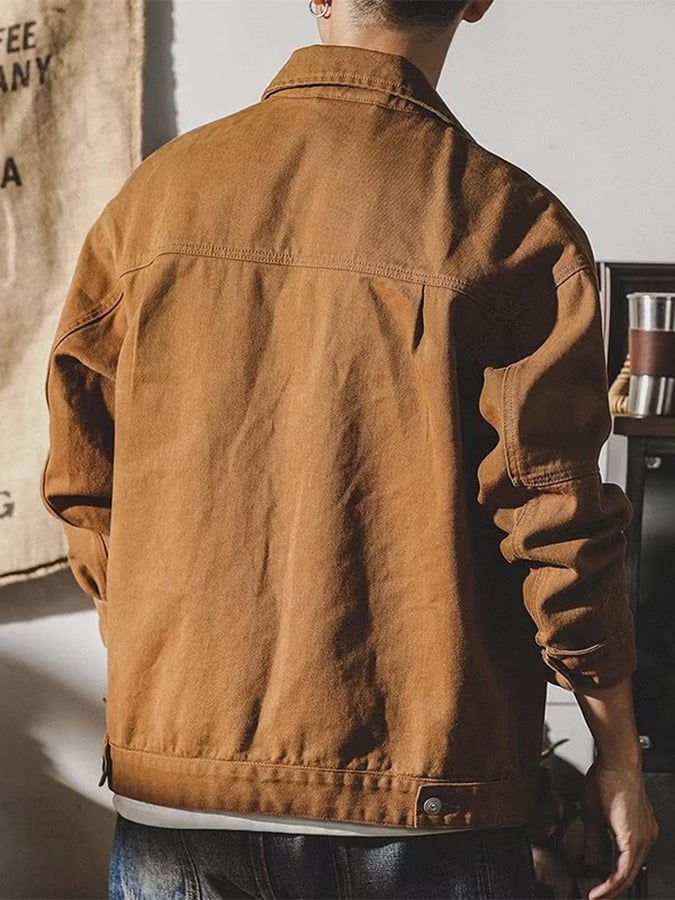 Chaqueta casual retro solapa para hombre