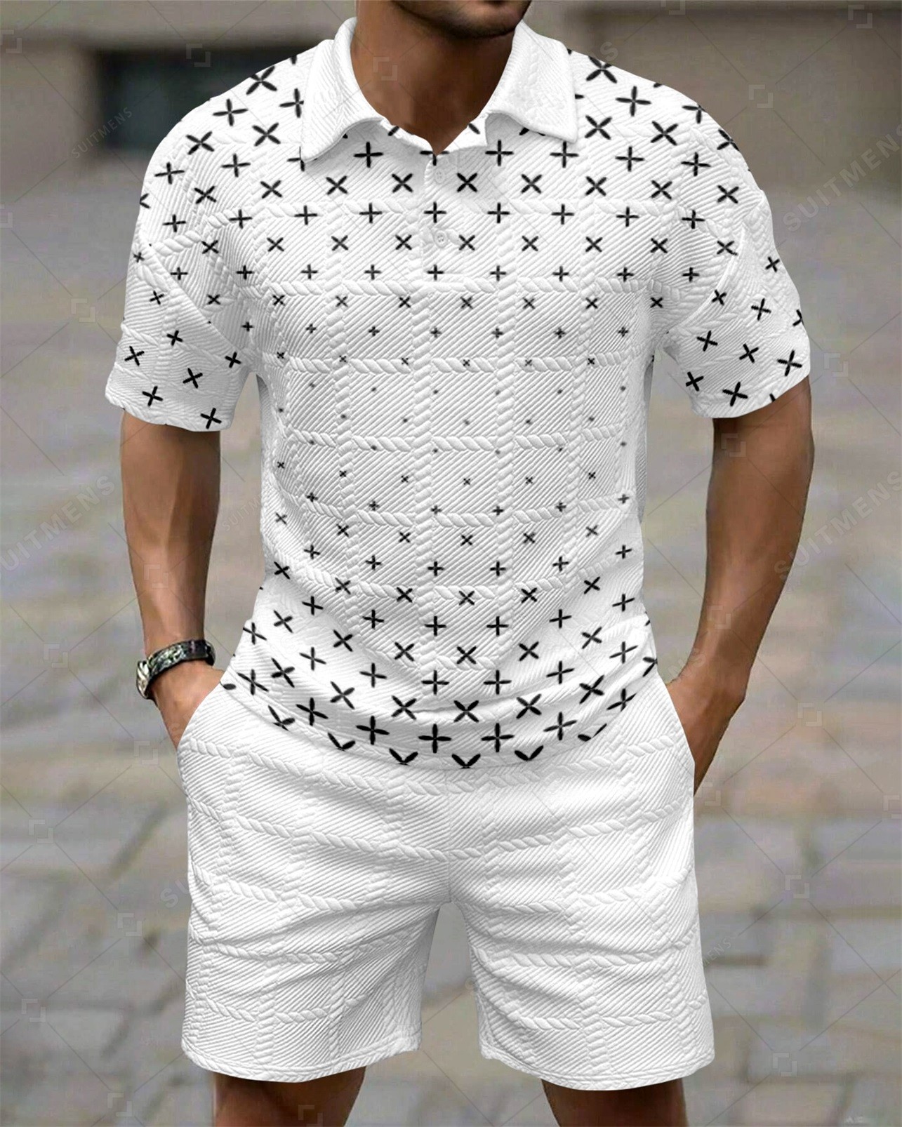 Camisa polo Textured Summer Set 262 para hombre