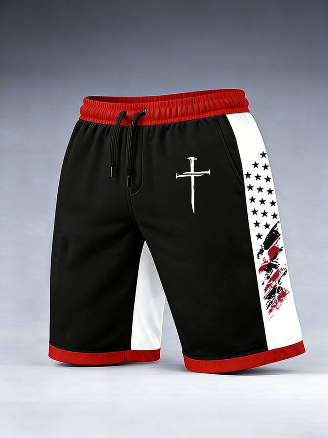 Shorts Faith-estampado casual para hombre
