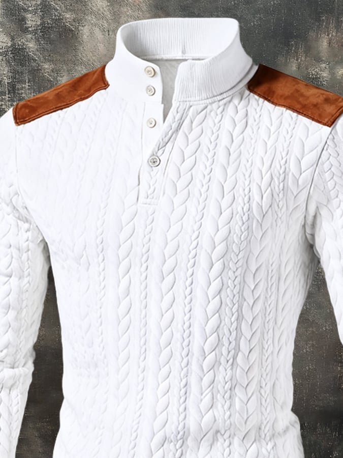 Sudadera retro Comfort Warm texturizado Fabric Hooded para hombre