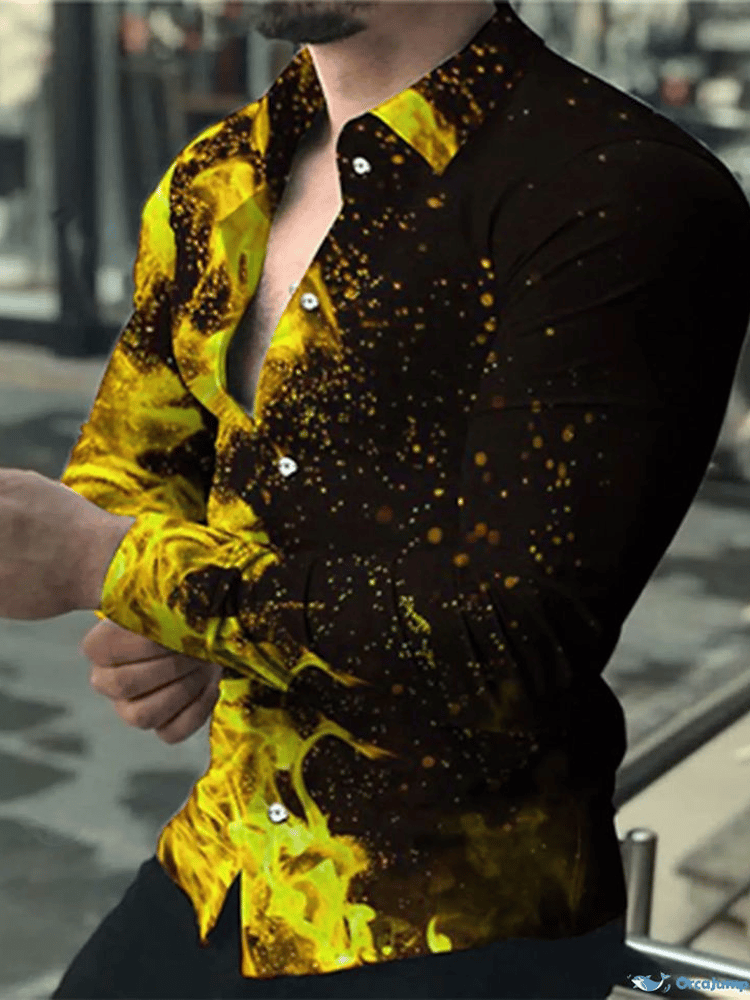 Camisa ejecutivo casual a rayas de manga larga para hombre