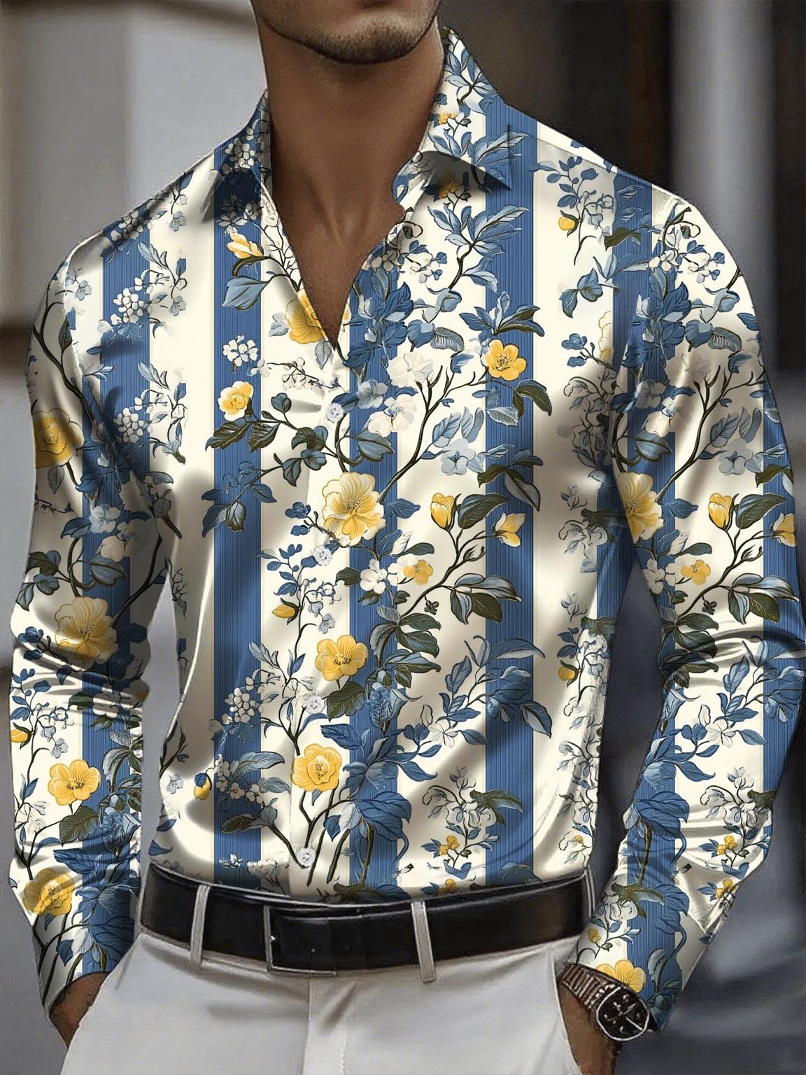 Camisa elegante And clásico ejecutivo de manga larga para hombre