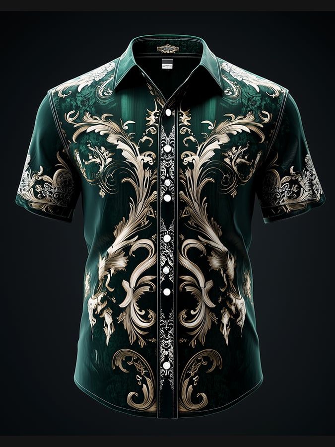 Camisa retro Gothic Dark para hombre
