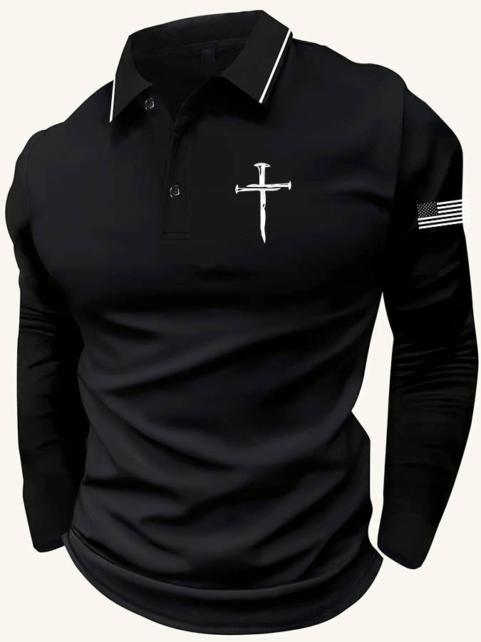 Camisa polo Faith estampado casual para hombre