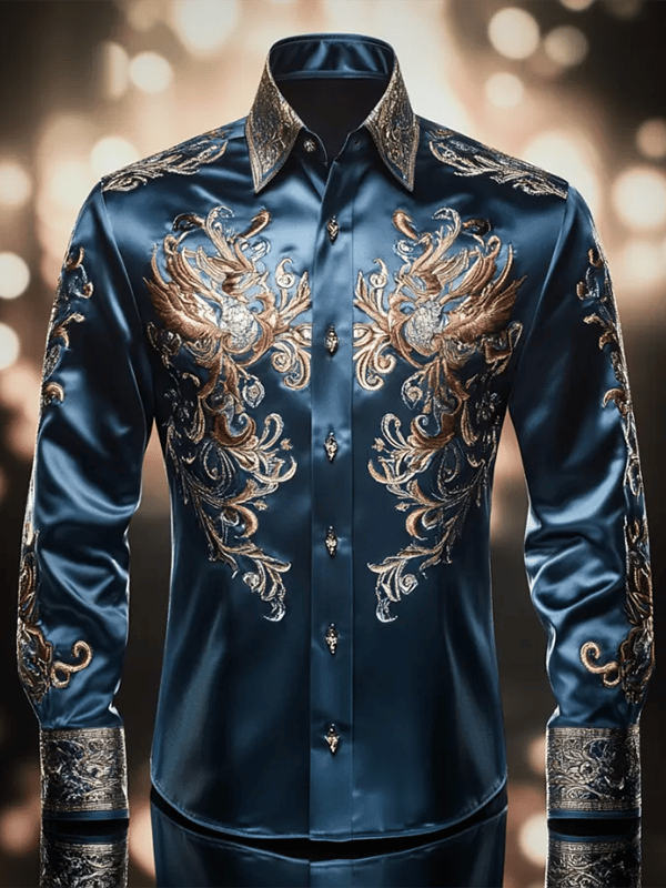 Camisa de lujo Gorgeous de manga larga para hombre