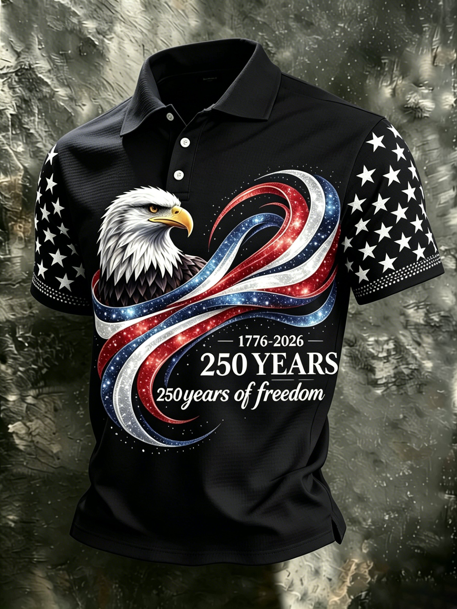 Camisa polo U.S. 250th Anniversary de manga corta estampado para hombre