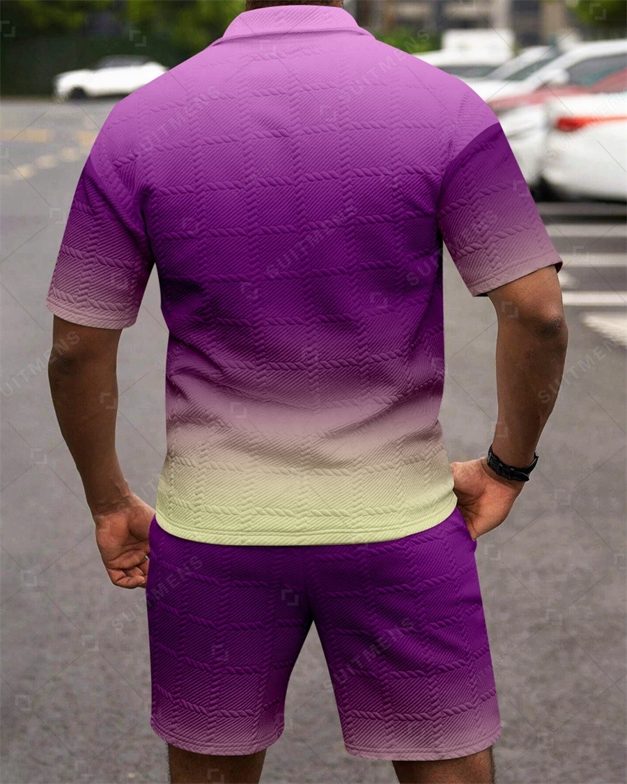 Camisa polo Simple Textured Summer Set 252 para hombre