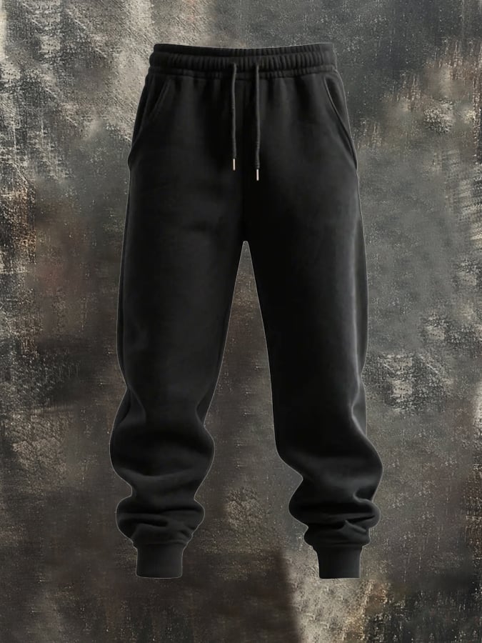 Sudadera retro Stitching Contrast Color Hooded casual Suit para hombre