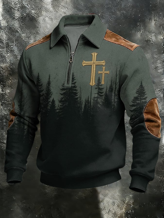 Sudadera vintage-Style Faith estampado -Fast Shipping para hombre