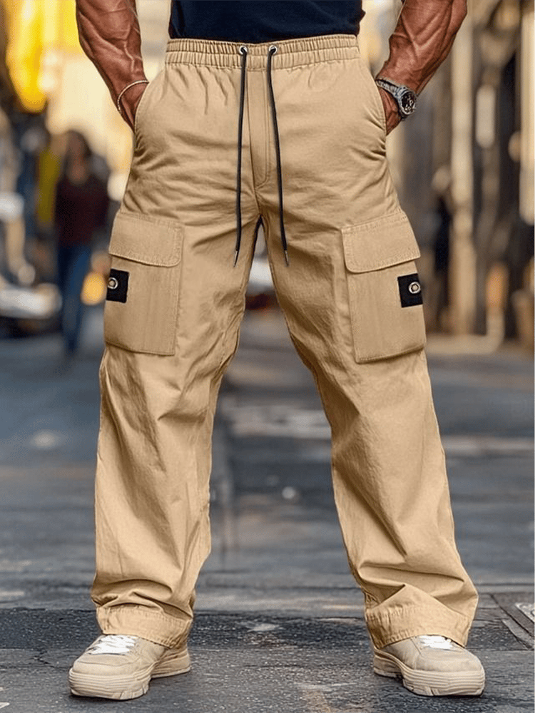 Vintage Multi-bolsillo Overalls para hombre