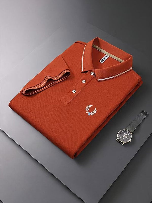 Camisa polo ejecutivo casual Button de manga corta para hombre