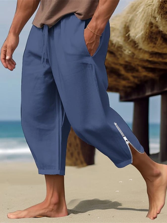 Pantalón de color sólido Resort casual para hombre