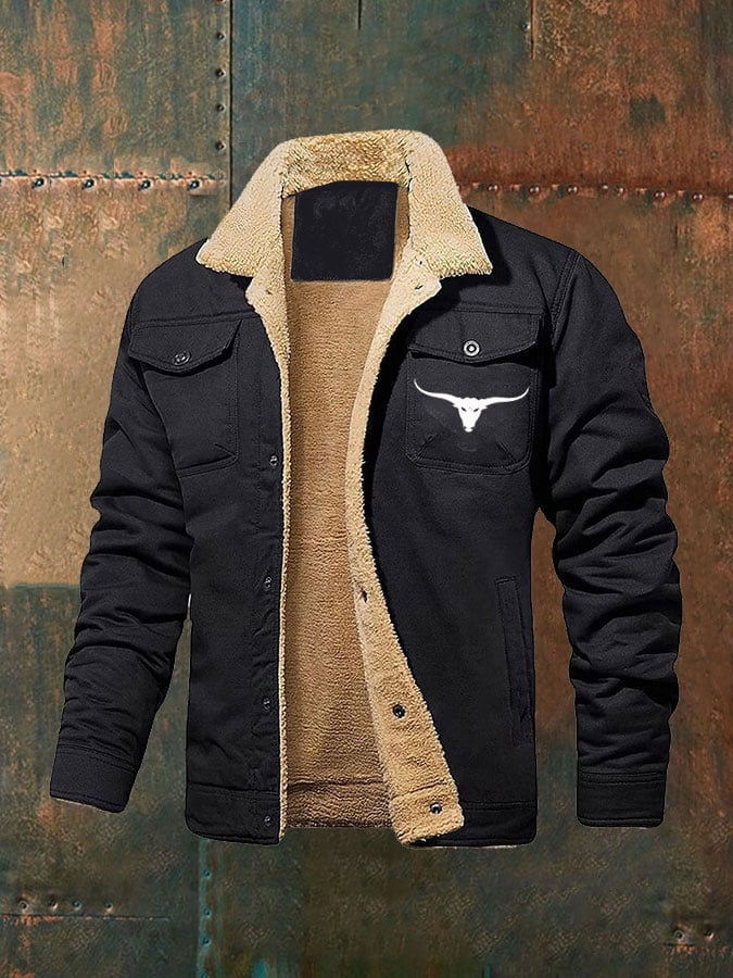Chaqueta vintage Western Winter polar para hombre
