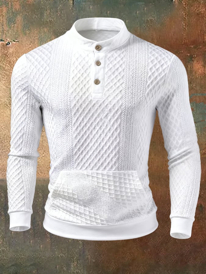 Sudadera retro Comfort Warm texturizado Fabric Design para hombre