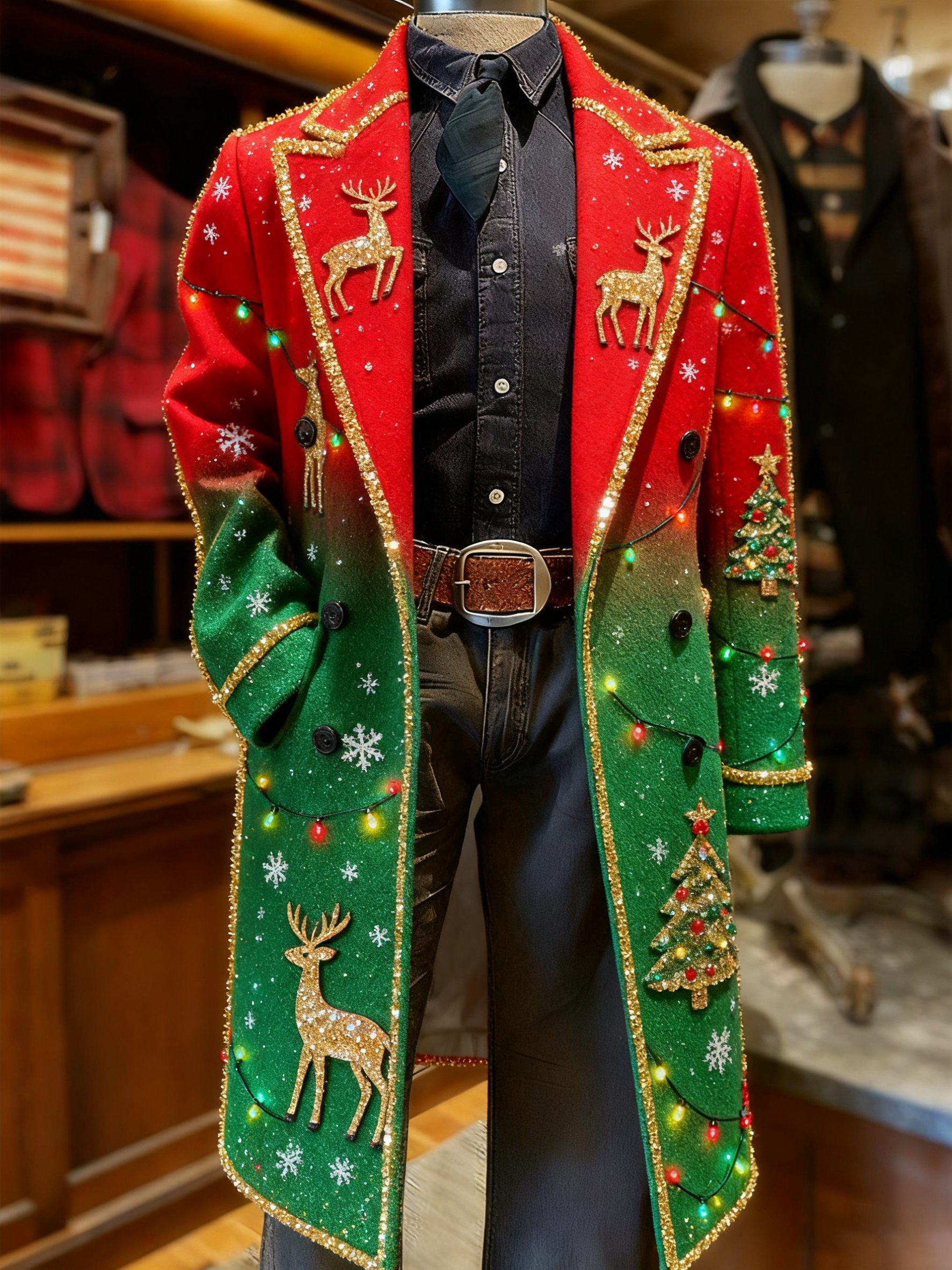 Chaqueta vintage Christmas Party casual para hombre