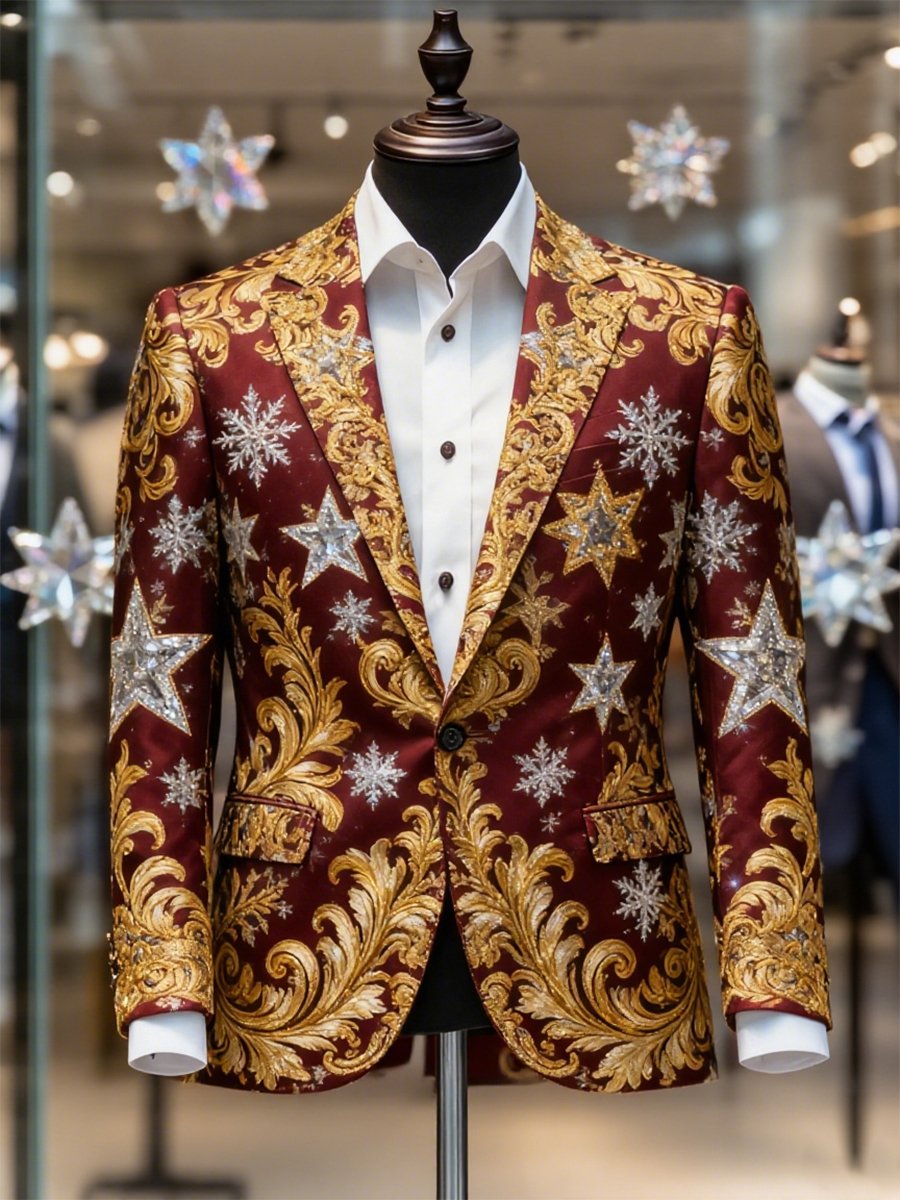 Ejecutivo casual Christmas Suit Outerwear para hombre