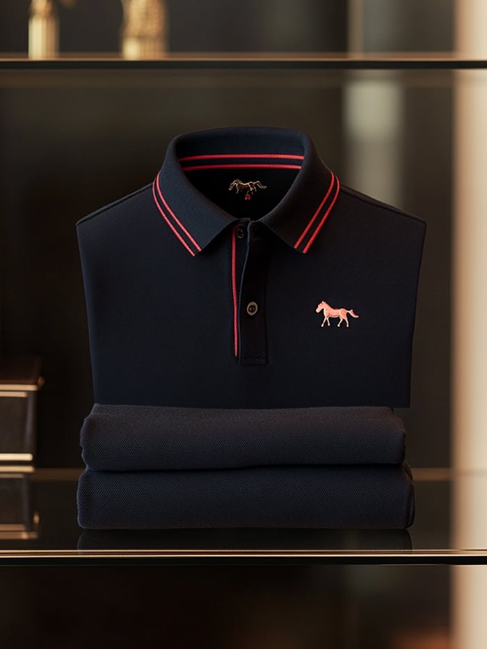 Camisa polo clásico ejecutivo Button de manga corta para hombre