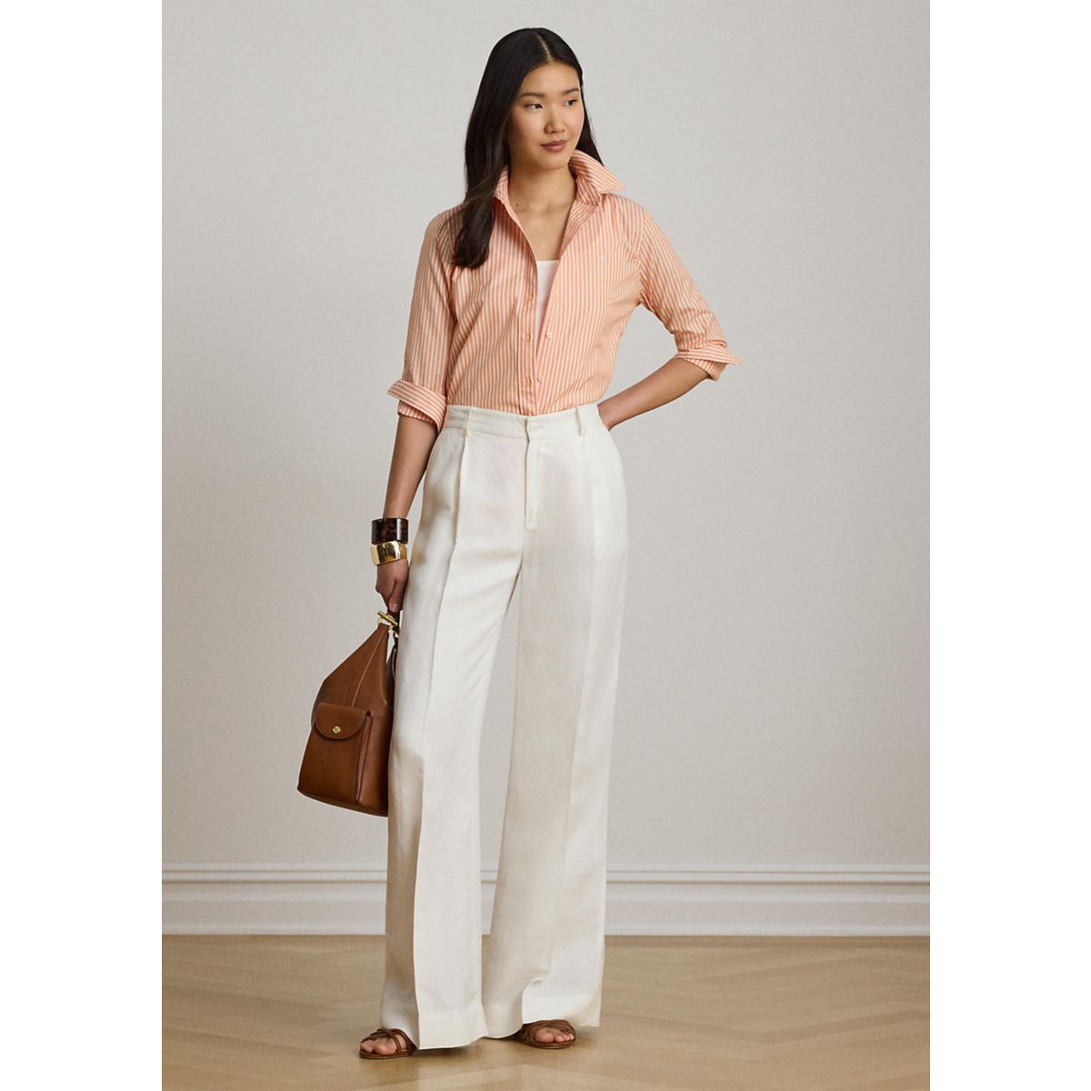 Classic Fit Striped End-on-End Shirt - 4