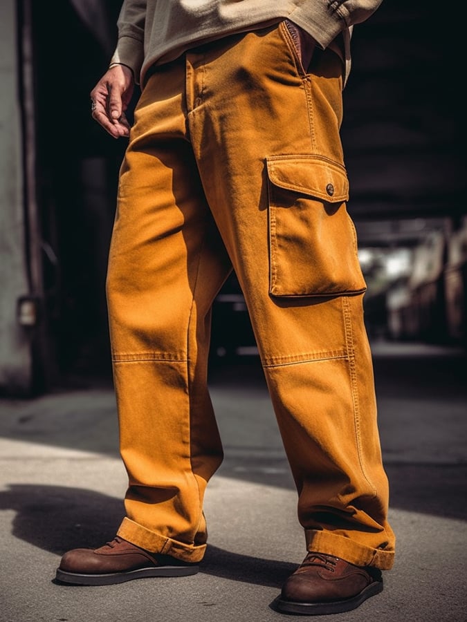 Vintage multi-bolsillo waterproof ripstop cargo para exterior trousers para hombre