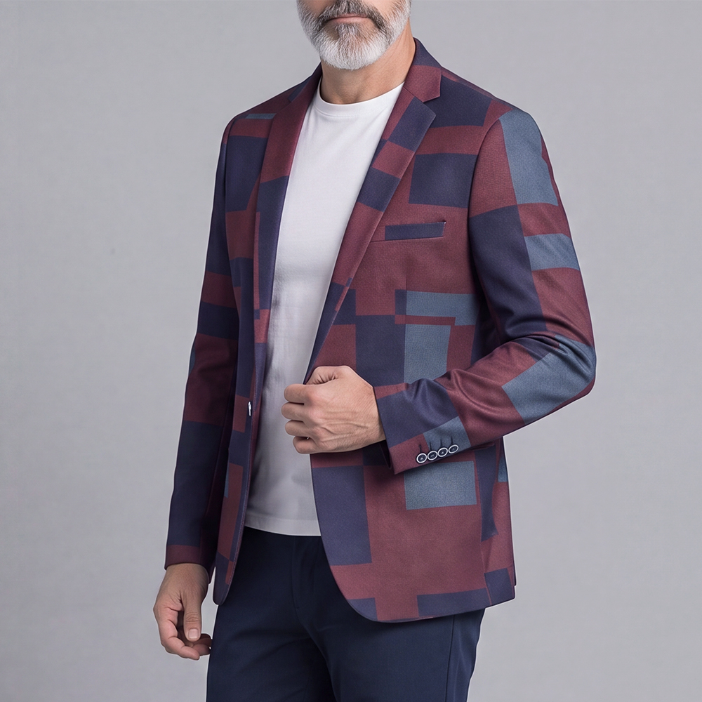 Casual Jacquard Slim-Fit Suit para hombre