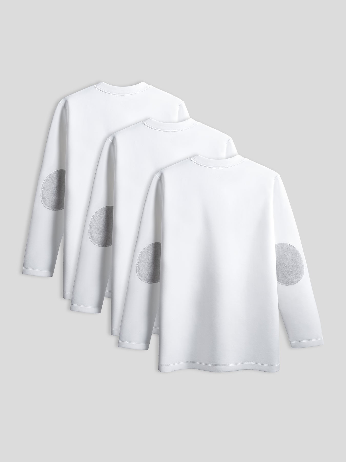 Modal Blend Elbow Patch de manga larga Tee 3-Pack