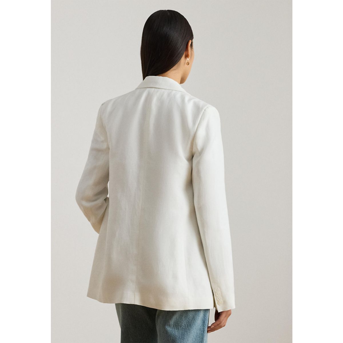 Double-Breasted Linen-Blend Twill Blazer - 2