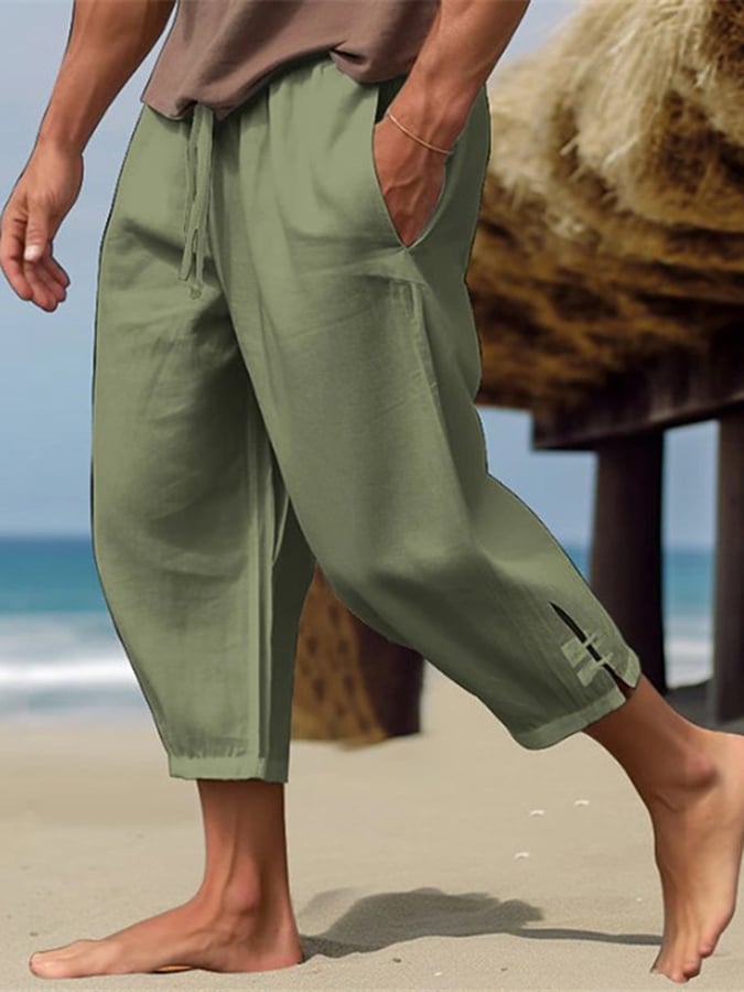 Pantalón de color sólido Resort casual para hombre