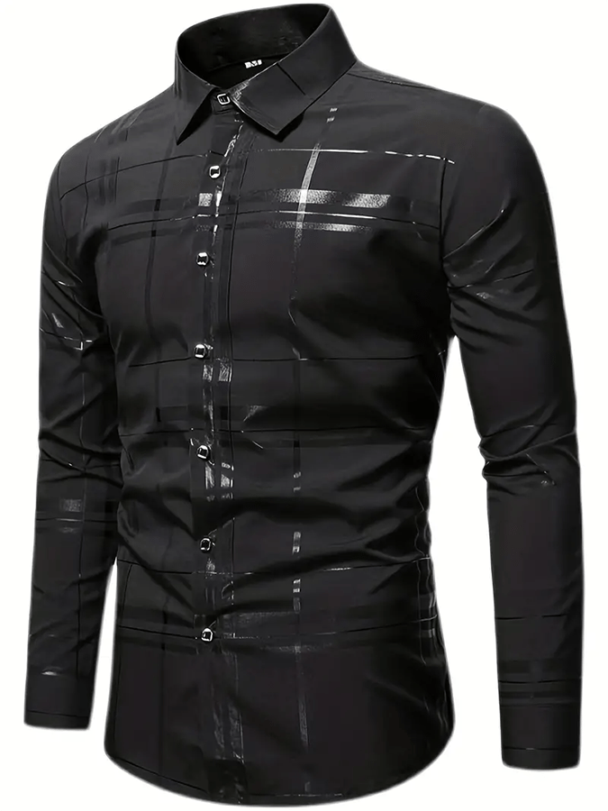 Camisa a cuadros ejecutivo casual para hombre