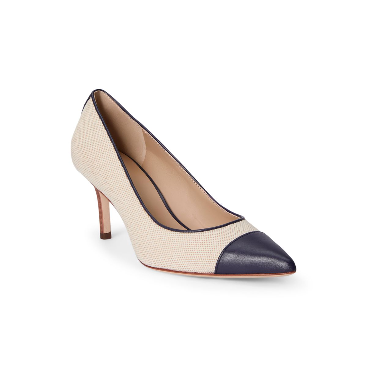 Lanette III Canvas and Leather Pumps - 1