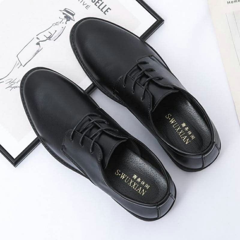Zapatos British ejecutivo Wedding casual Lace-up formal cuero para hombre