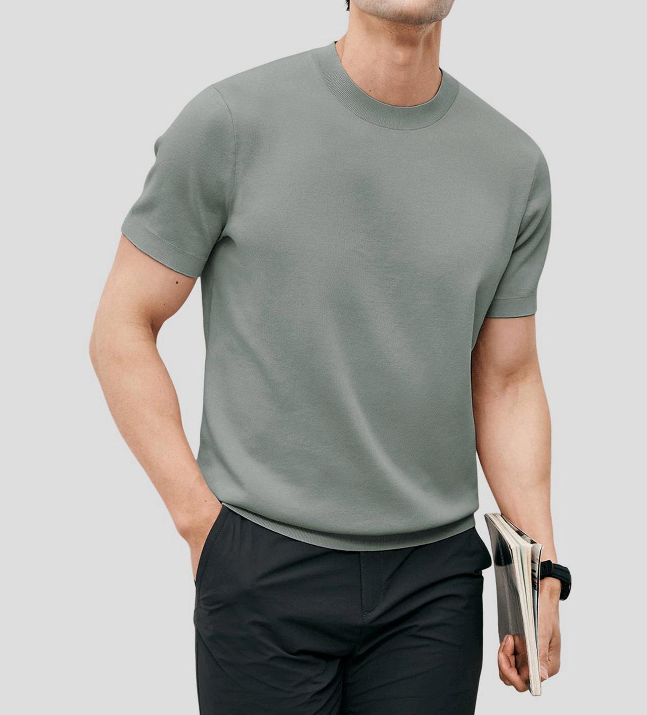 Camiseta Gentletejido de manga corta tejidoted