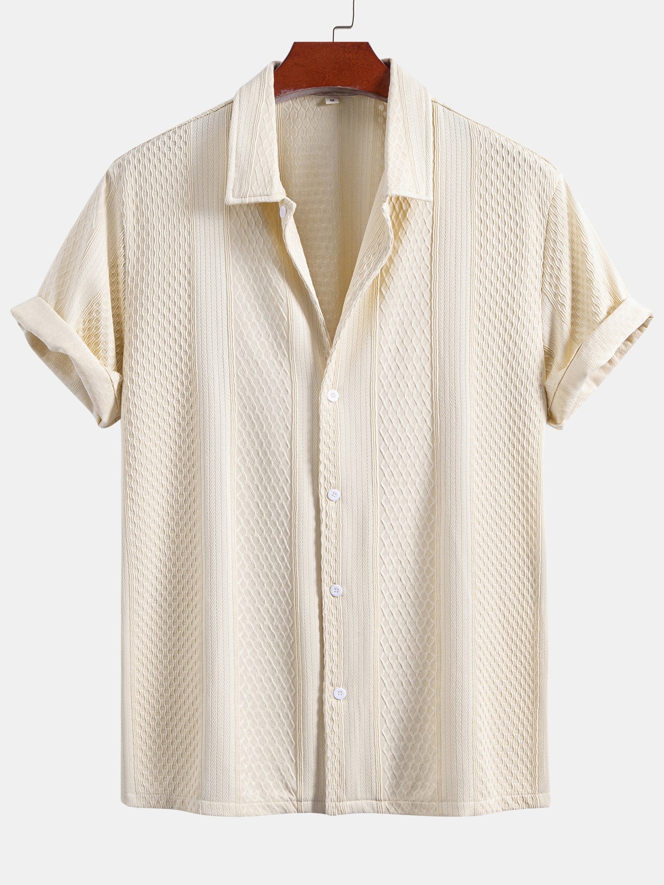 Camisa Geometric Jacquard Button Up