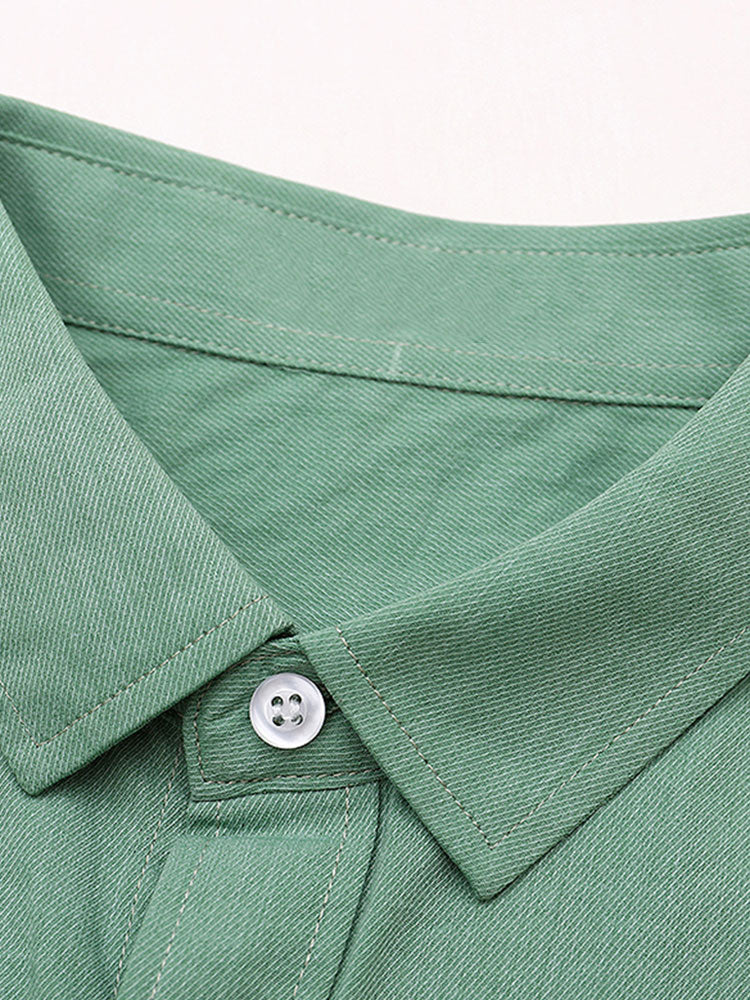 Camisa Men de algodón Button Up
