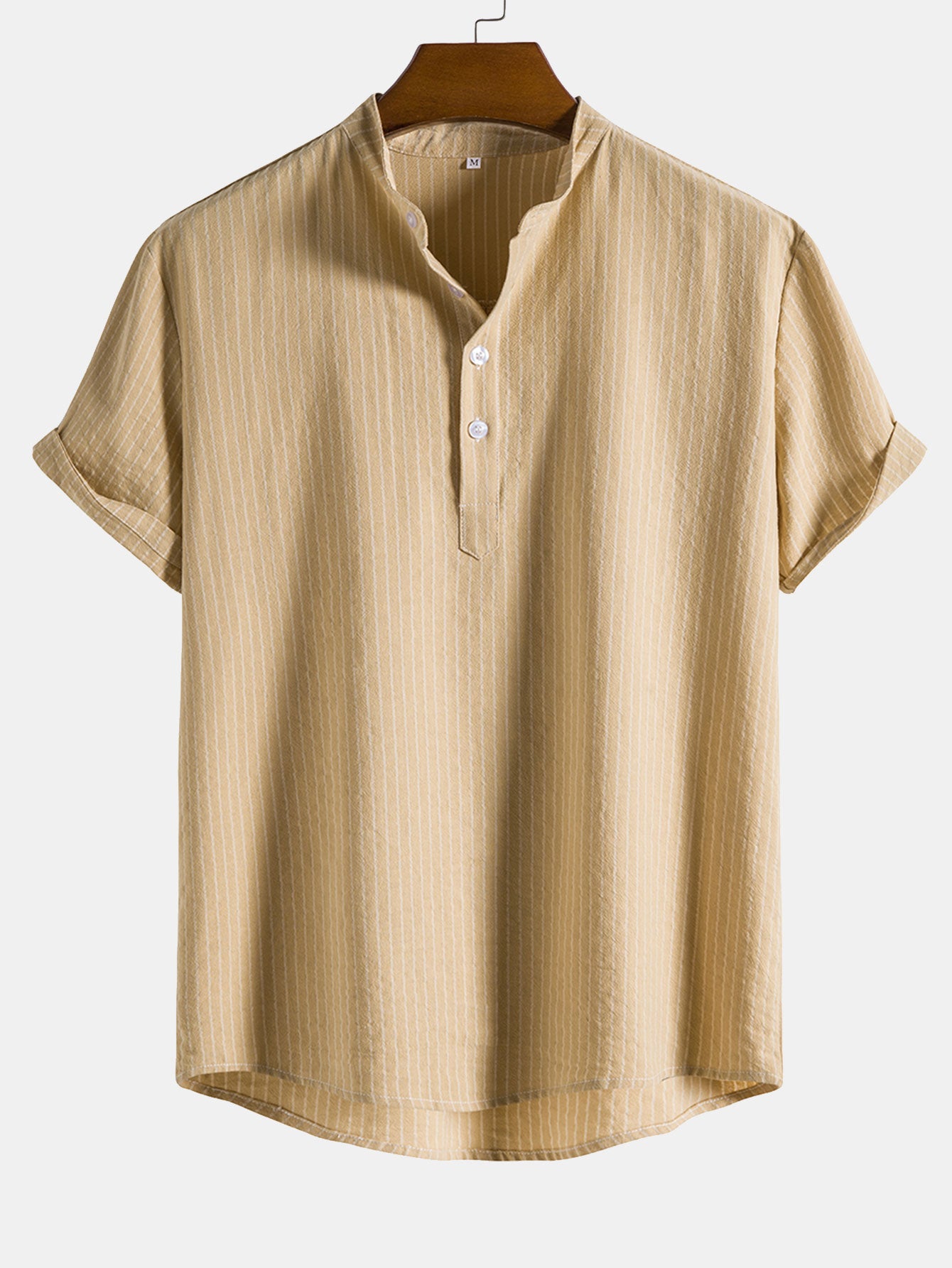 Man a rayas Henley camisas