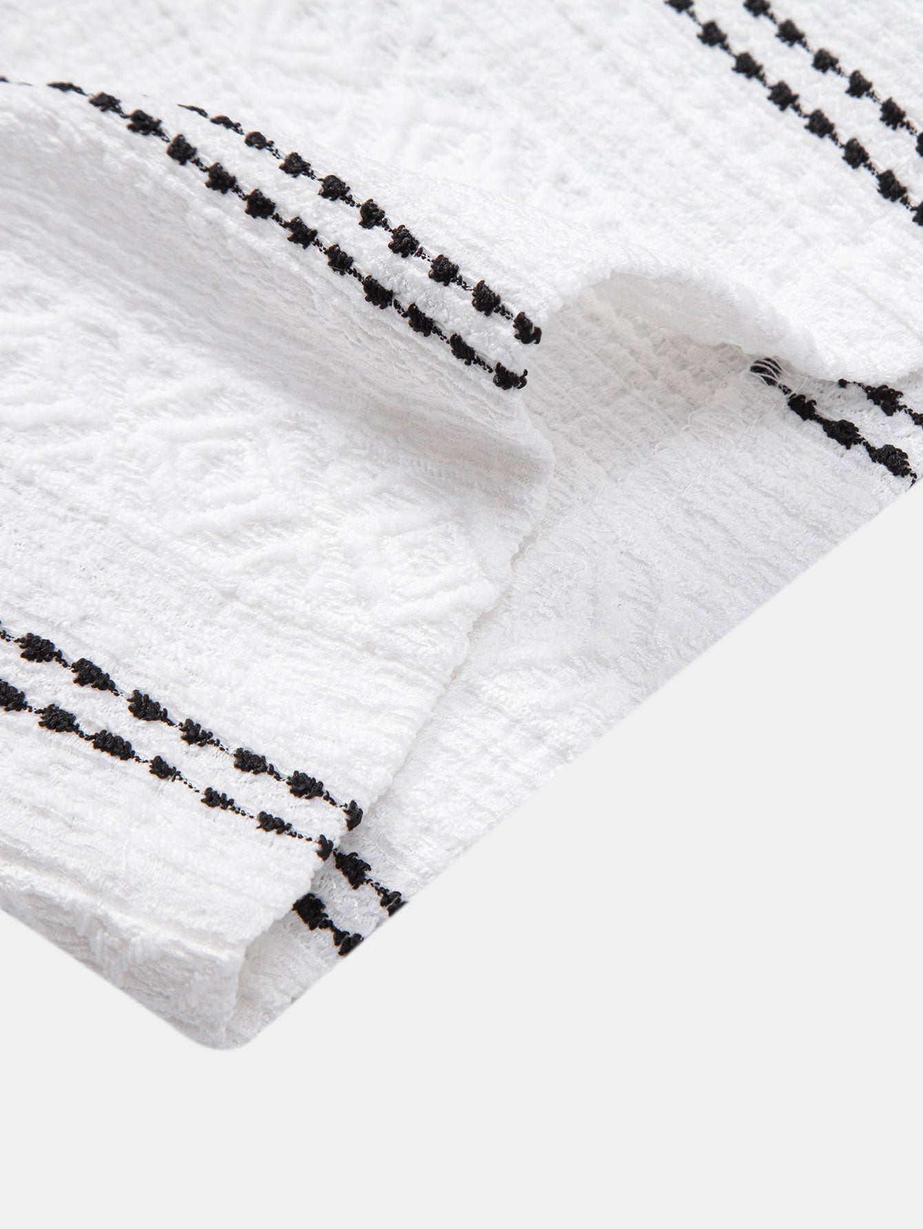 Camisa Geometric a rayas Jacquard Button Up