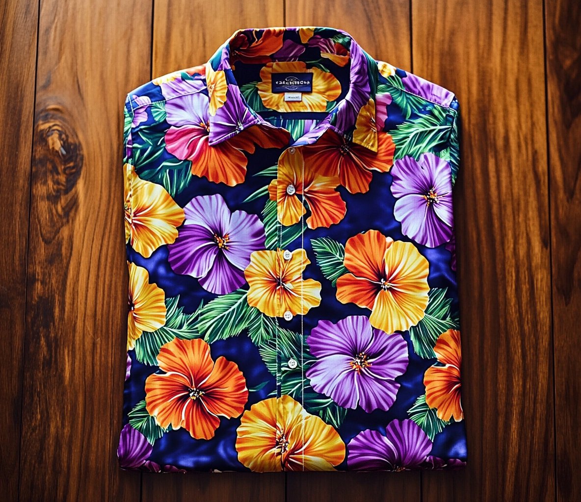 Camisa Beach Vacation floral de manga corta para hombre