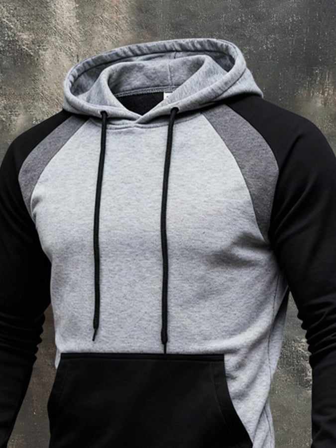 Sudadera elegantee Color-Blocked Hooded para hombre