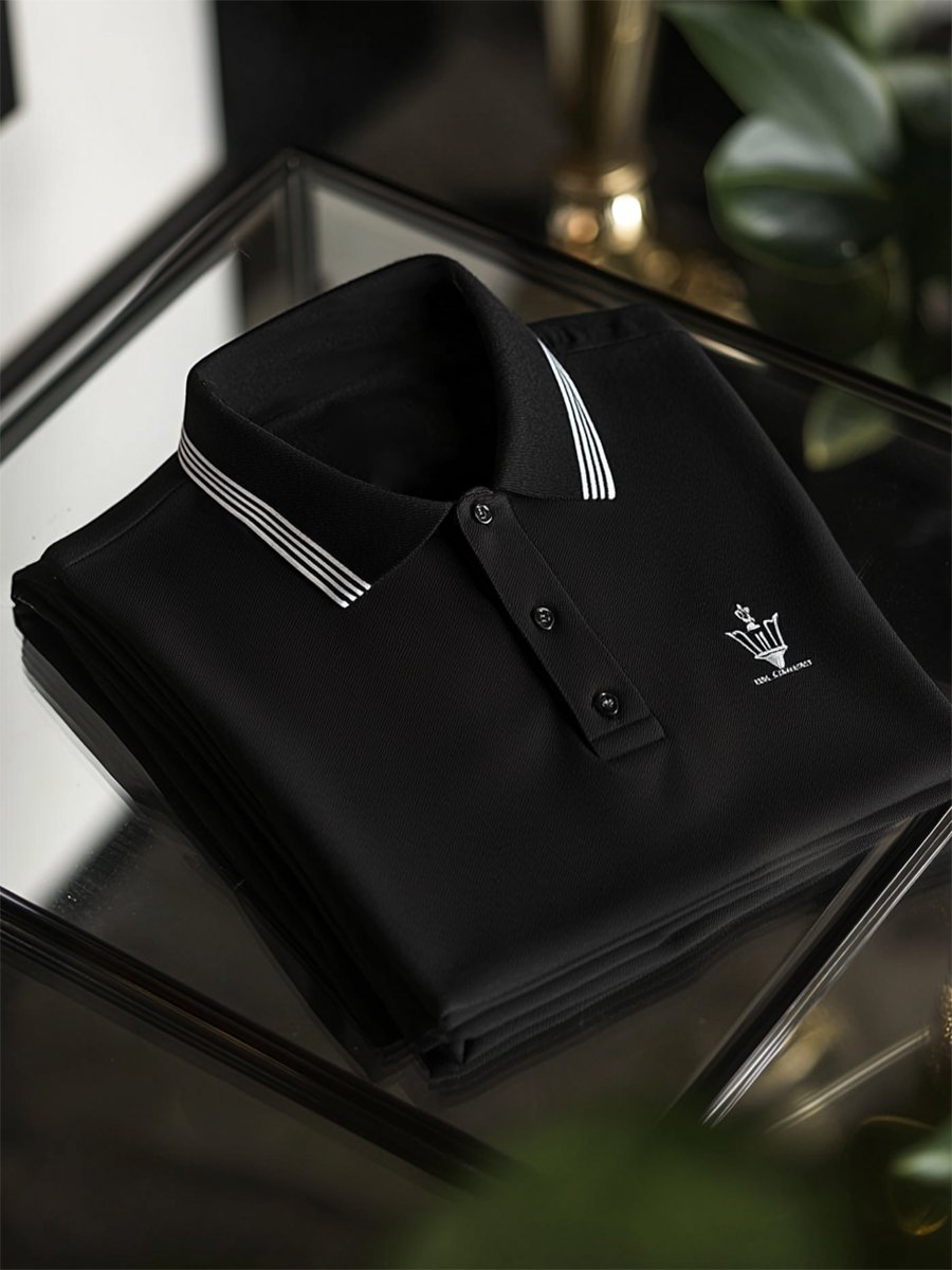 Camisa polo ejecutivo casual Button de manga corta para hombre
