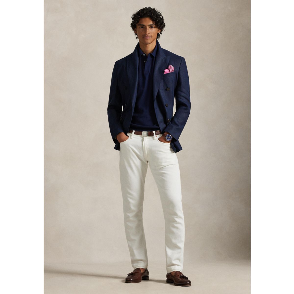 Cotton Polo-Collar Sweater - 4