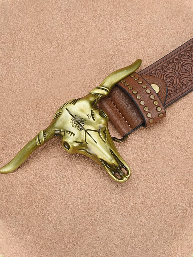 Western Denim Personalized Rivet Belt