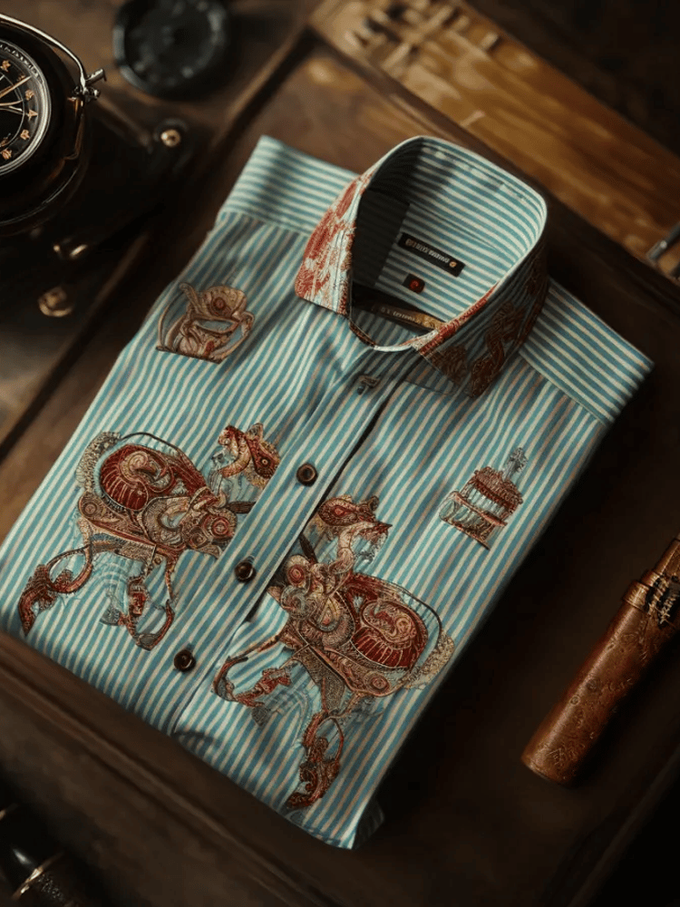 Camisa de lujo ejecutivo de manga larga para hombre