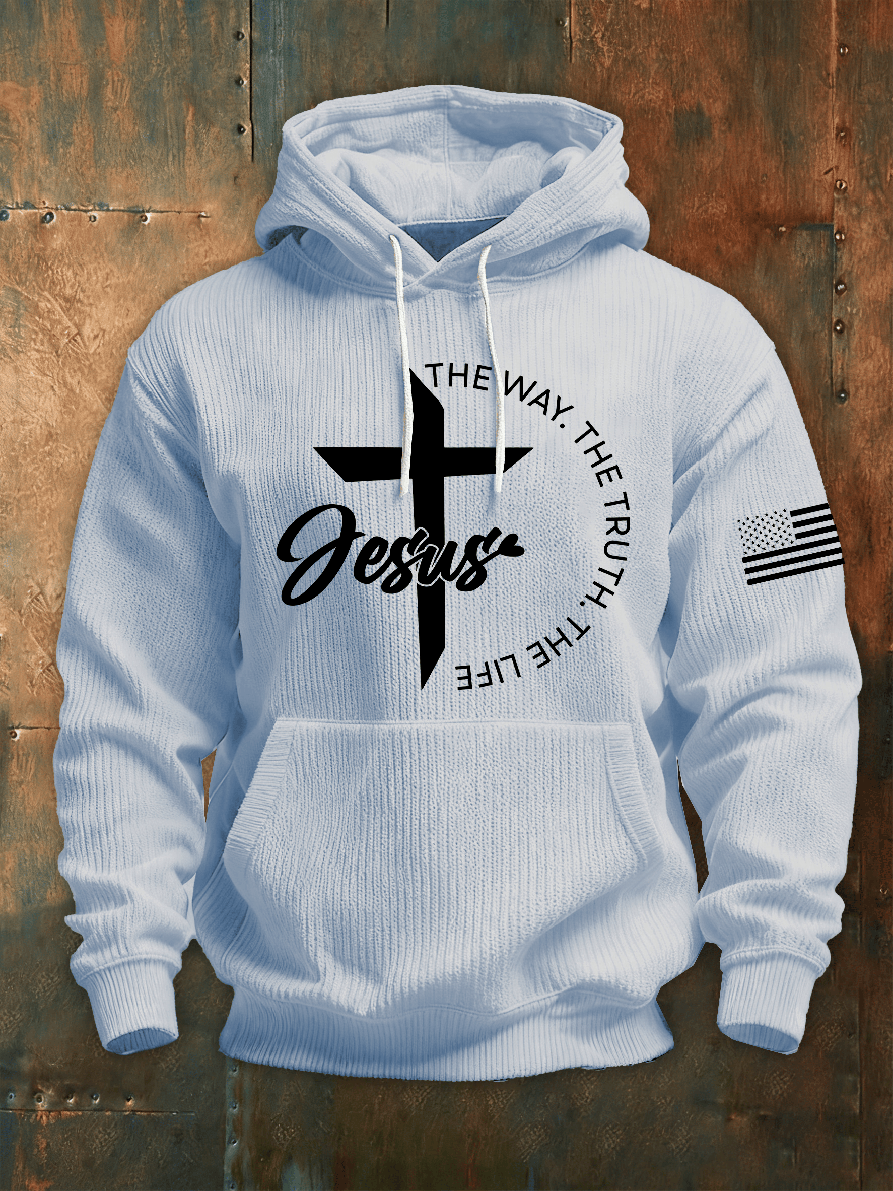 Sudadera Faith estampado tejido con gorrasucha para hombre