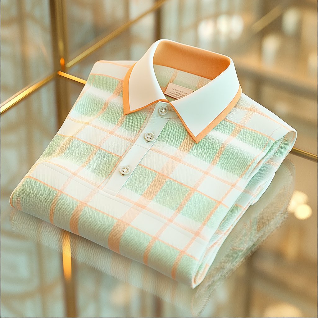 para hombre ejecutivo casual Jacquard Button de manga corta camisa polo