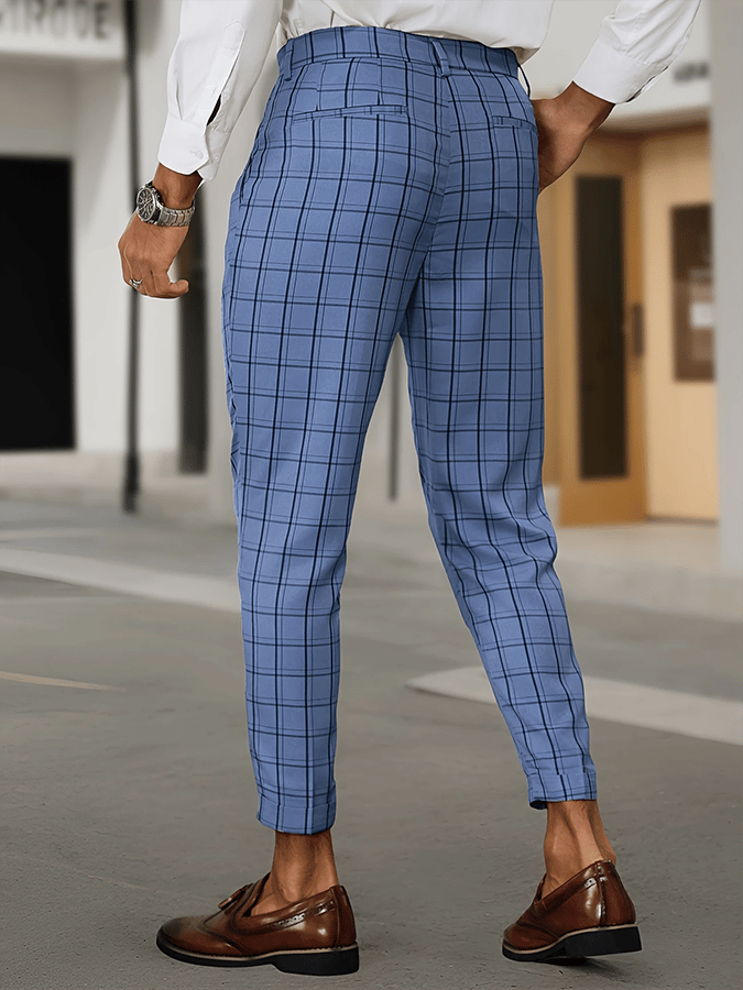 Pantalón de modaable a cuadros Design ejecutivo casual para hombre