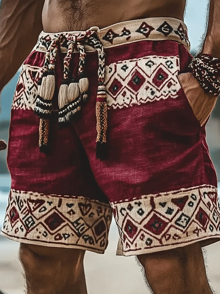 Shorts casual ethnic style para hombre
