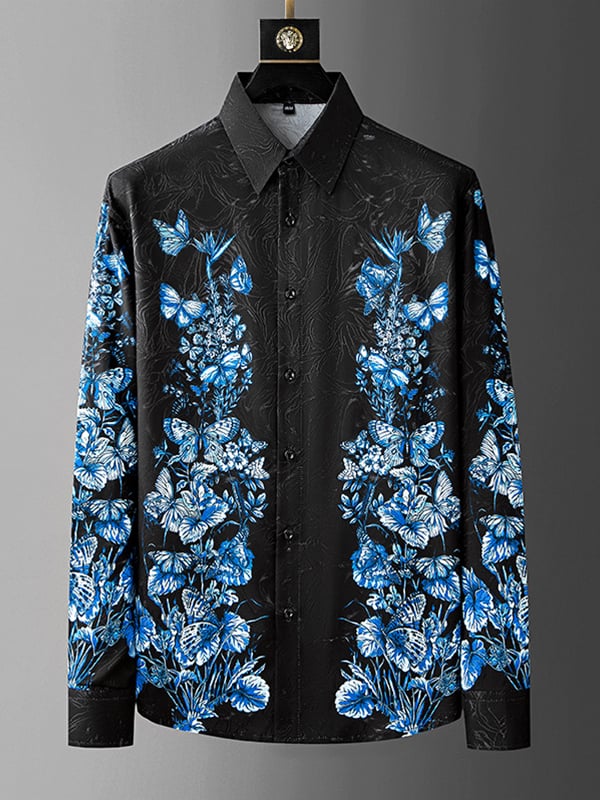Camisa Light de lujo ejecutivo floral diseño para hombre