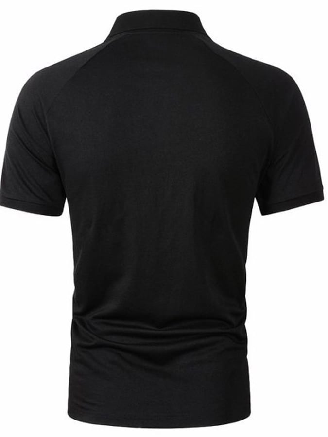 Camisa polo casual de moda Contrast Color de manga corta