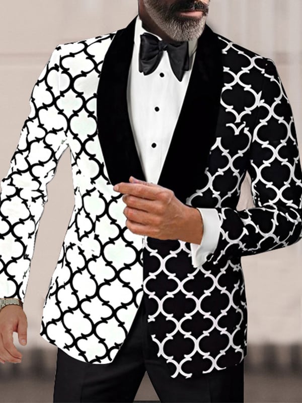 Casual elegantee estampado Suit para hombre