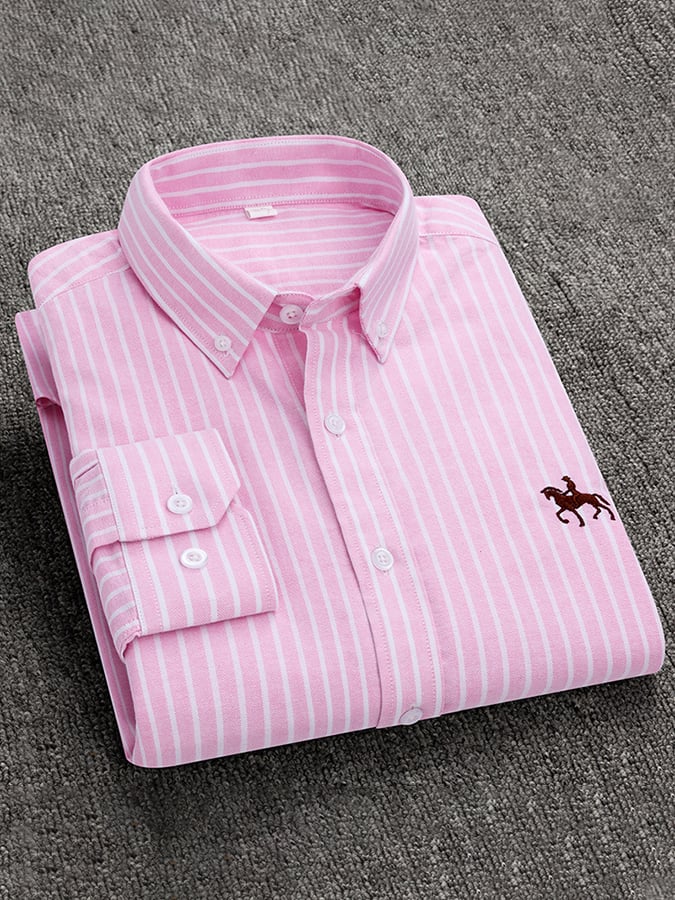 para hombre ejecutivo de algodón a rayas camisa